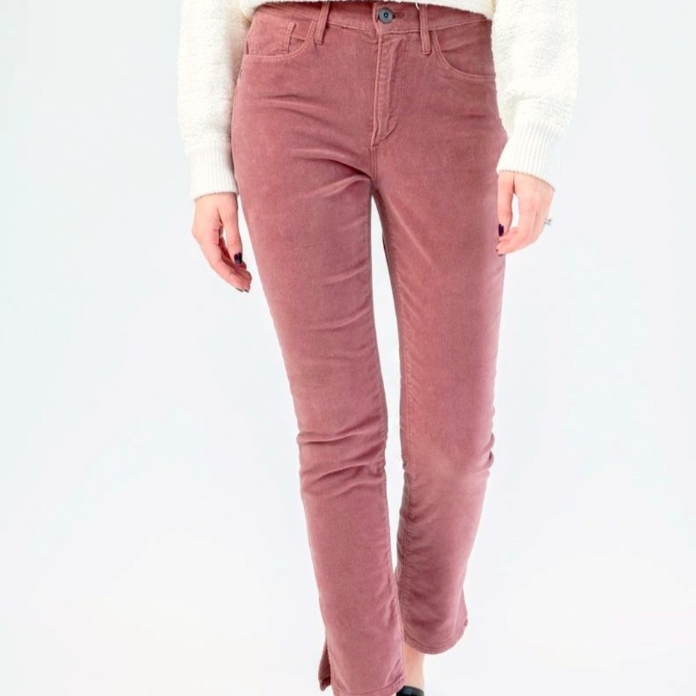 3X1 Brand Velvet Pants in Stone Grape